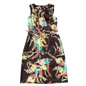 Dress Barn Sheath Womens 8 M Floral Pencil Straight Sleeveless Office Preppy
